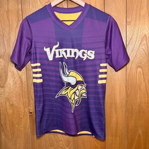 Minnesota Vikings NFL Youth Large Reversible Flag Football Jersey Purple/Yellow
